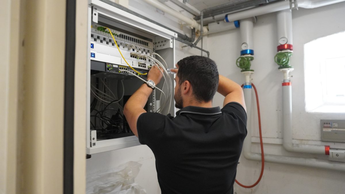 Installation d'une baie serveur